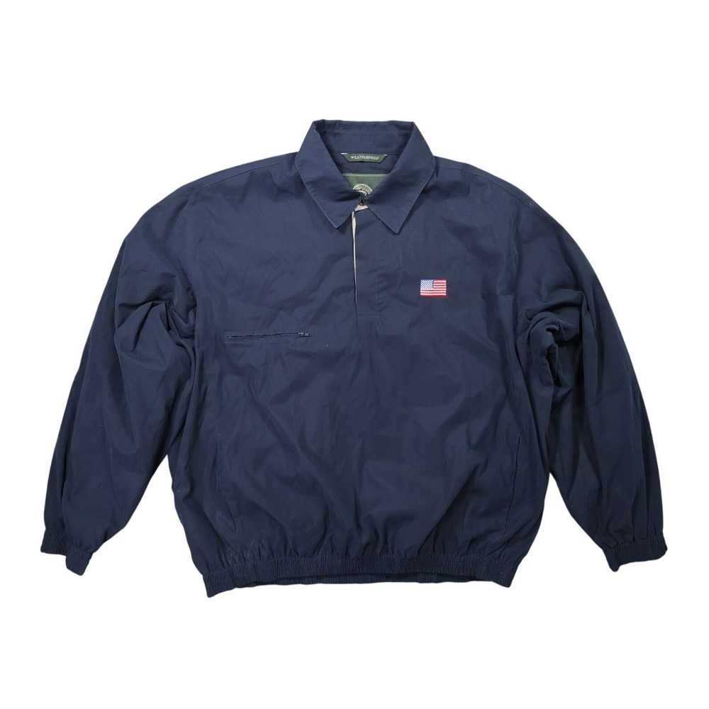 Weatherproof Pullover Jacket Mens XXL Navy Blue Excellent Vintage Coca-Cola USA